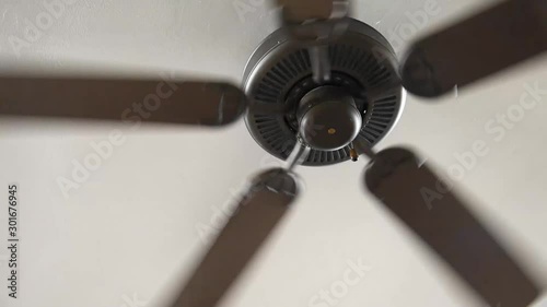 Ceiling fan rotating