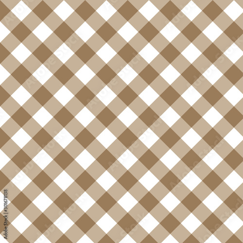 Checkered brown and white check pattern background,vector illustration