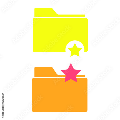 A set of simple icons from the favorites folder