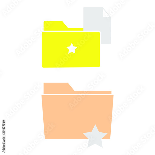 A set of simple icons from the favorites folder.