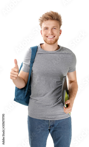 Portrait of male student sh...