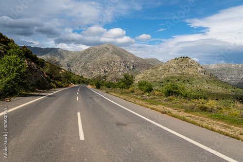 On the road in rural Peloponnese in Greece