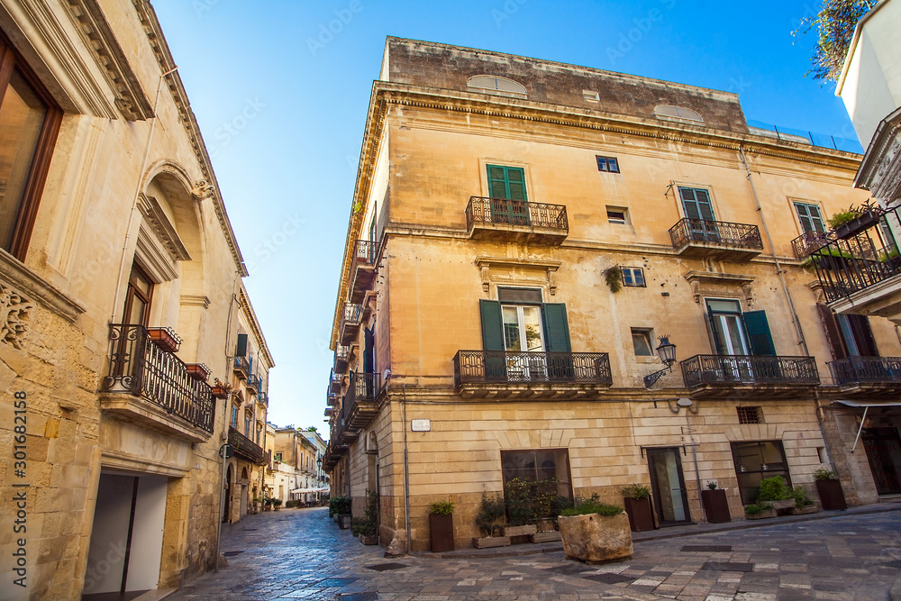 In the old town of Lecce Apulia Italy