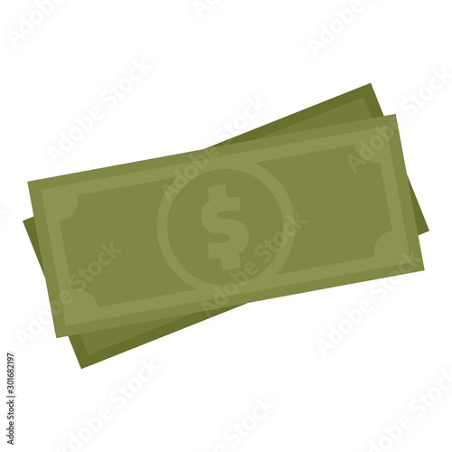 Money icon. Flat illustration of money vector icon for web design