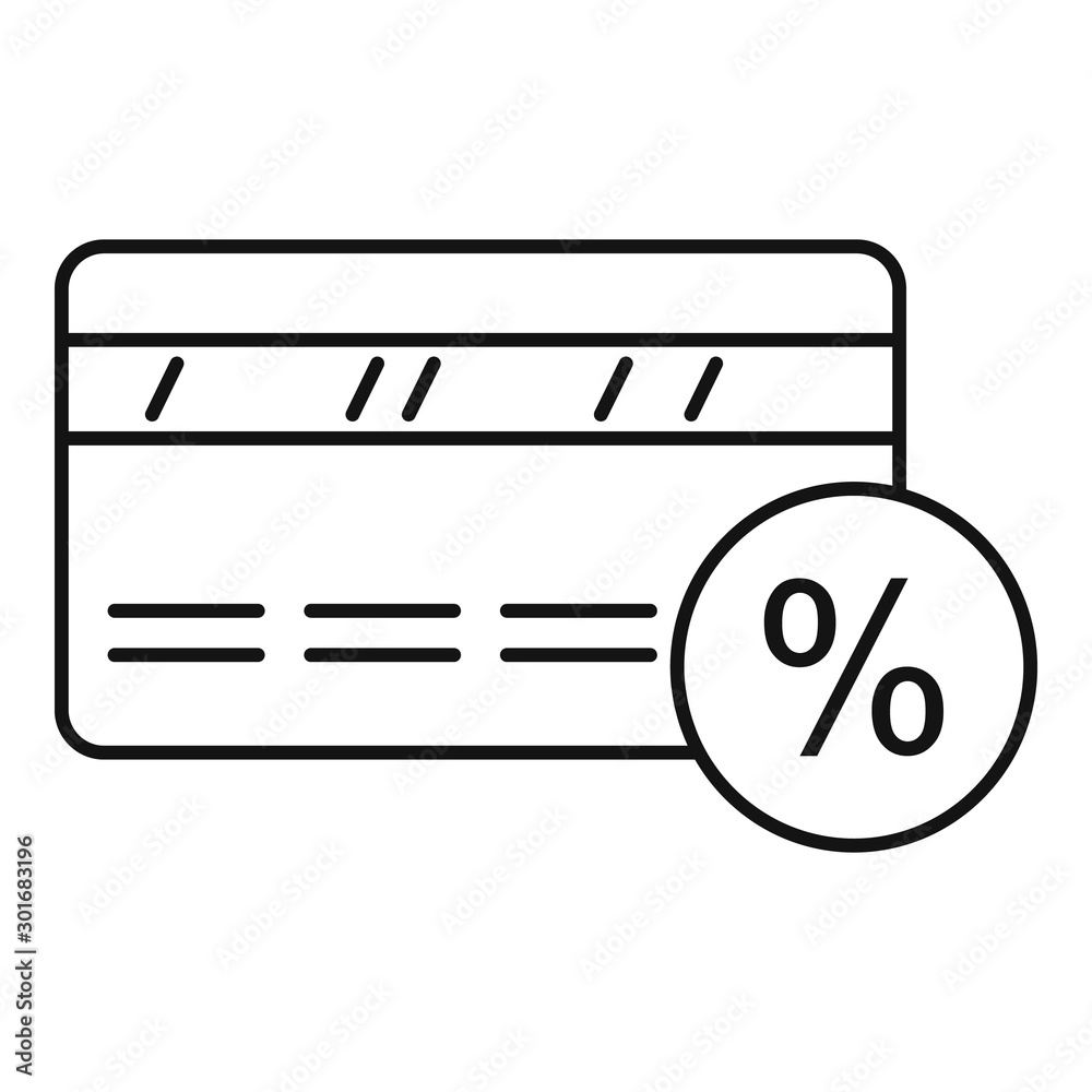 Credit card icon. Outline credit card vector icon for web design isolated on white background Credit card icon. Outline credit card vector icon for web design isolated on white background