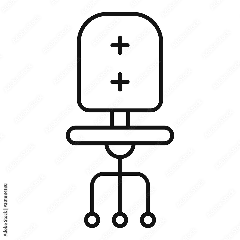 Computer chair icon. Outline computer chair vector icon for web design isolated on white background Computer chair icon. Outline computer chair vector icon for web design isolated on white background