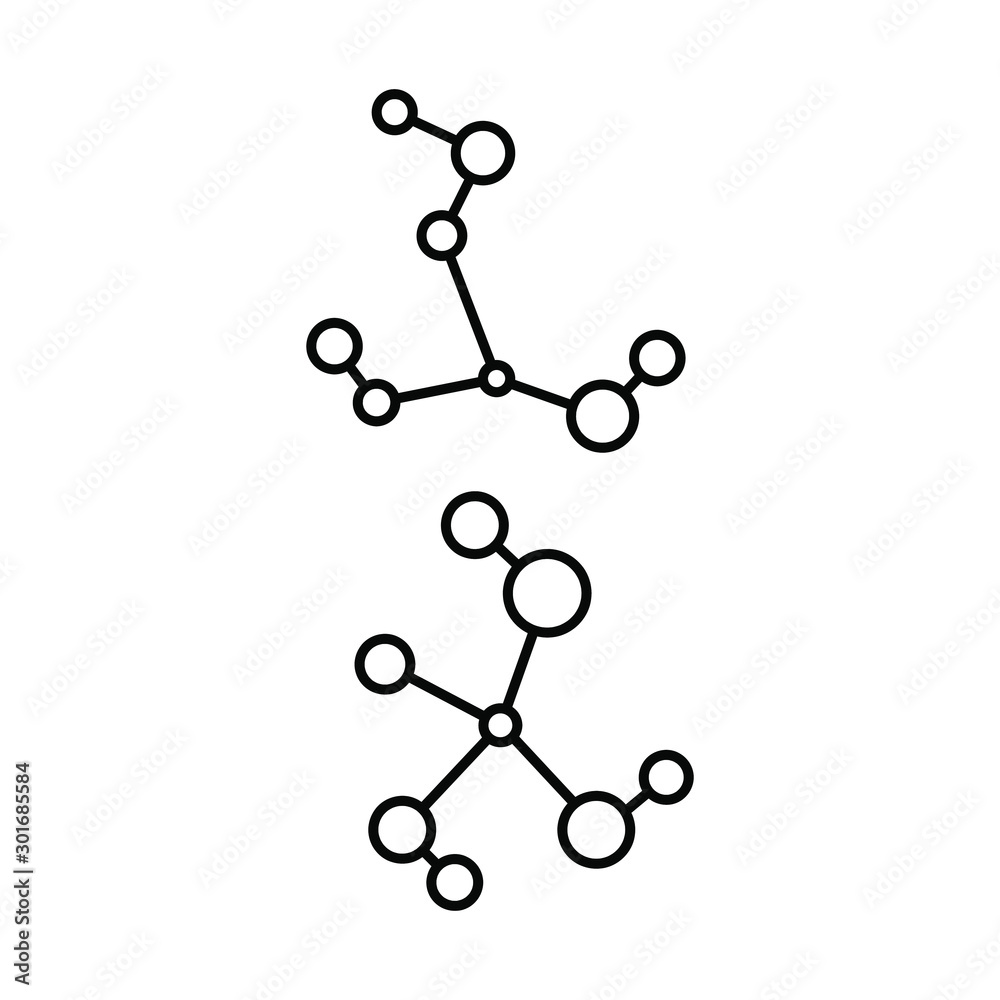 Set of simple icons with DNA immune system