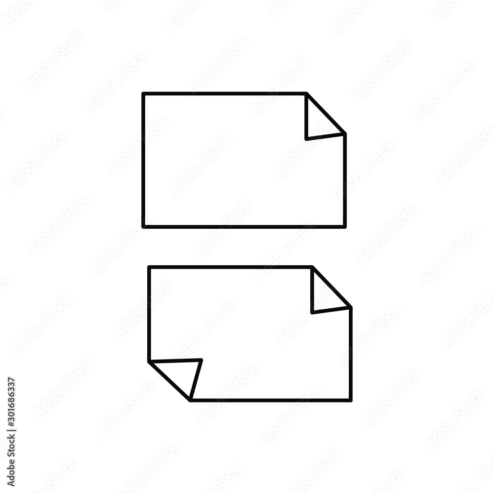 Set of simple icons with curved corners Set of simple icons with curved corners