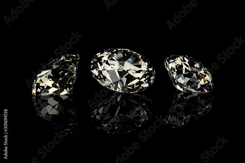 Diamond, Jewel, Gemstone, Black Background