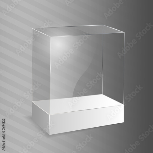 Glass Cube. Vector illustration.