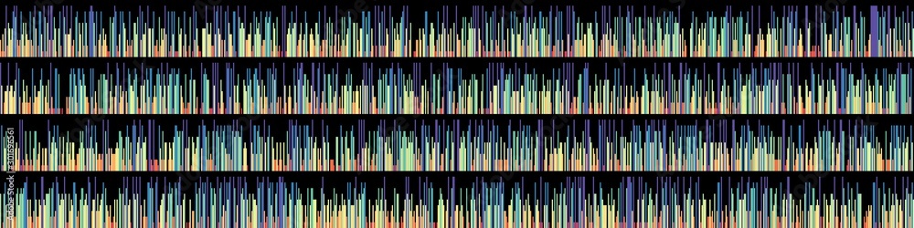 Obraz premium Colorful Number 'pi' Data Visualisation Art Computational Generative illustration