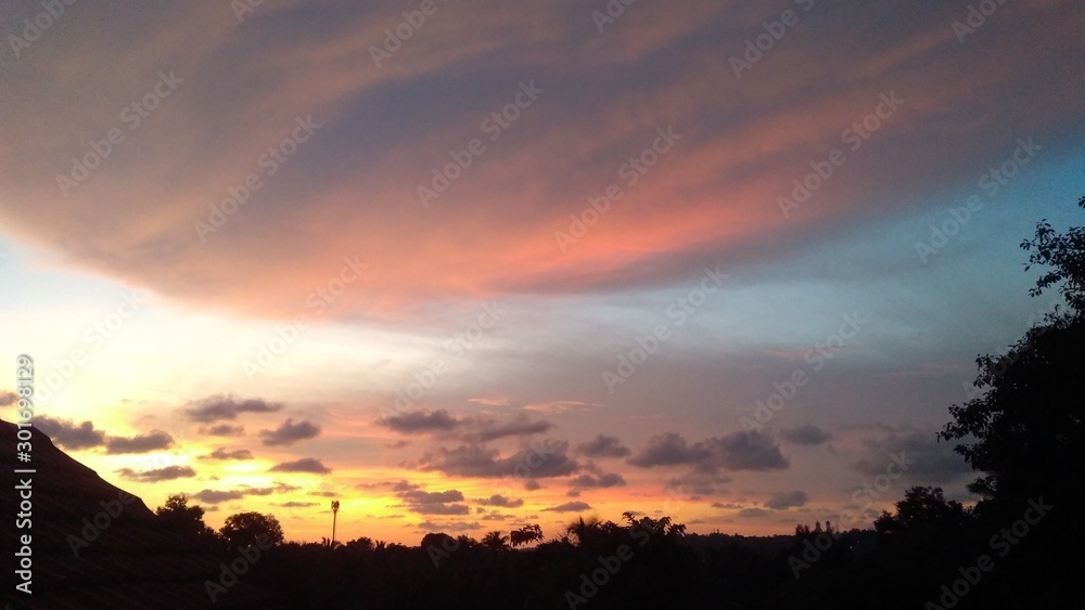 Fototapeta premium sunset in mountains