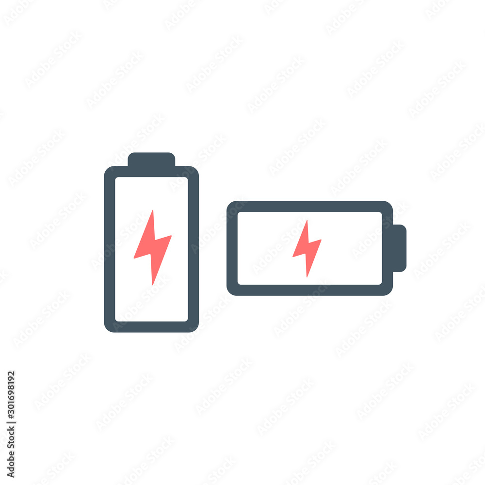 Battery Charging icon with lightning. technology interface. Phone ui. Stock Vector illustration isolated on white background. Battery Charging icon with lightning. technology interface. Phone ui. Stock Vector illustration isolated on white background.