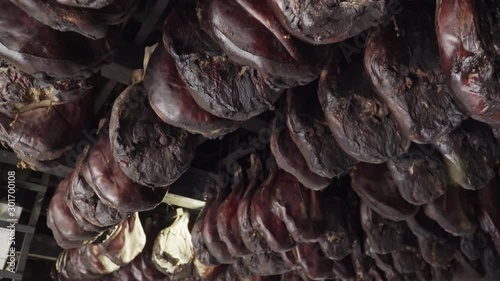 Montenegrin cured pork or ham, prosciutto