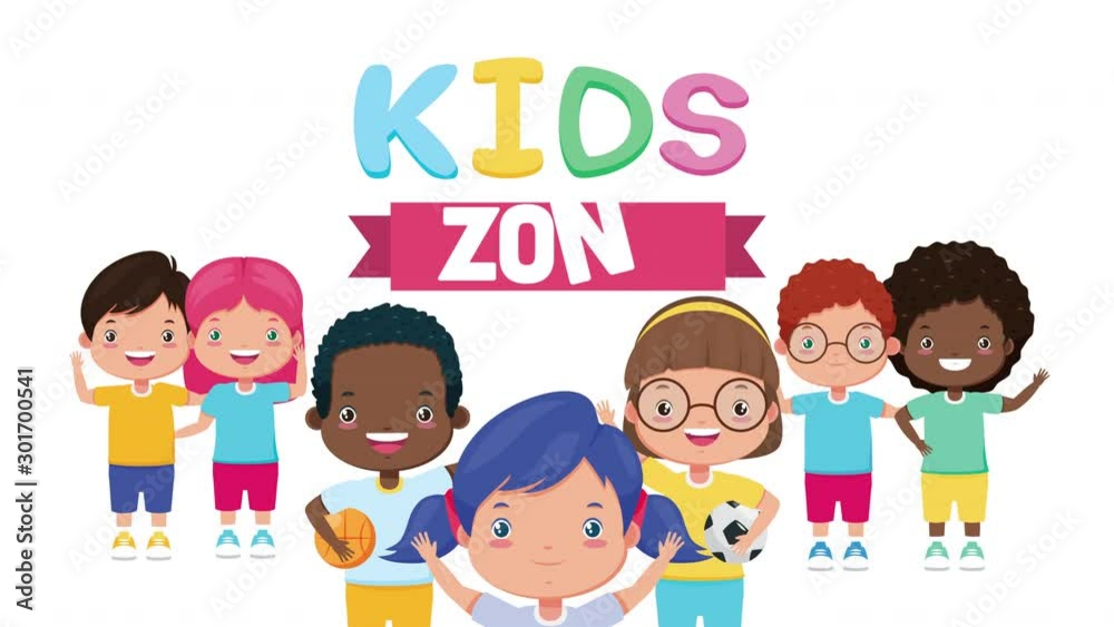 interracial little kids friends with kids zone lettering interracial little kids friends with kids zone lettering