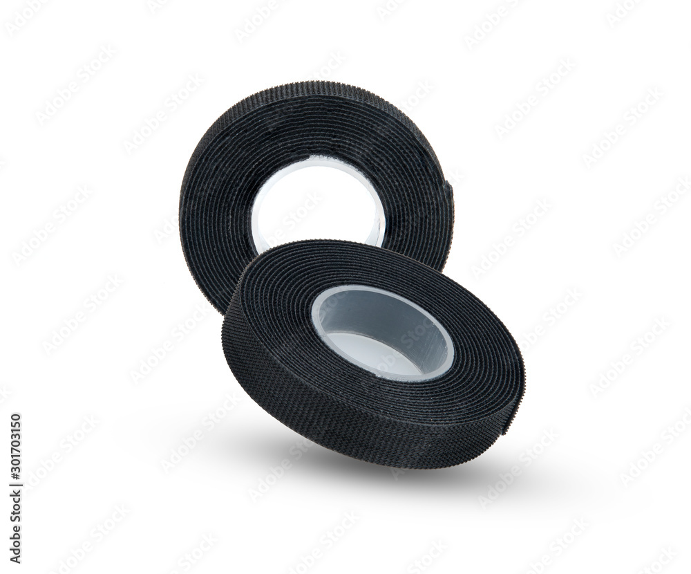 Velcro tape in a roll closeup on a white background Stock Photo