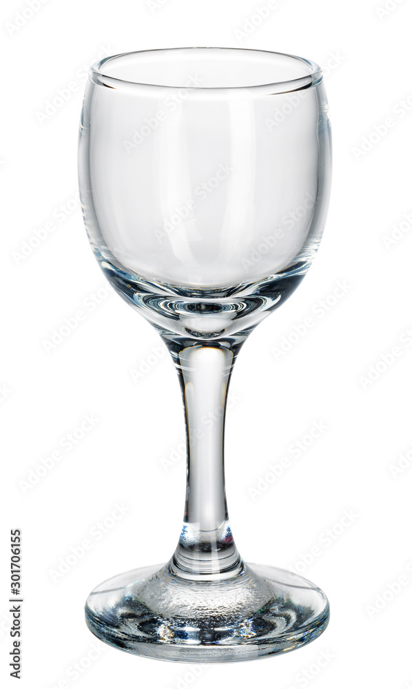 Empty wine glass isolated on a white background Empty wine glass isolated on a white background