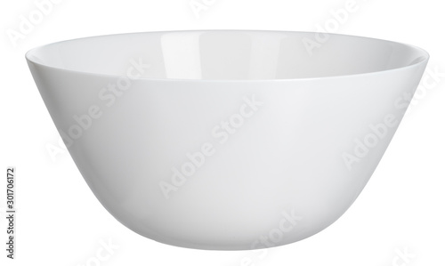 Ceramic white bowl isolated on white background