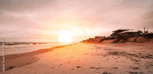 Fototapeta Naklejka Na Ścianę i Meble -  Sunset at the St. Augustine beach, Saint Augustine,  Florida,  The United States 
