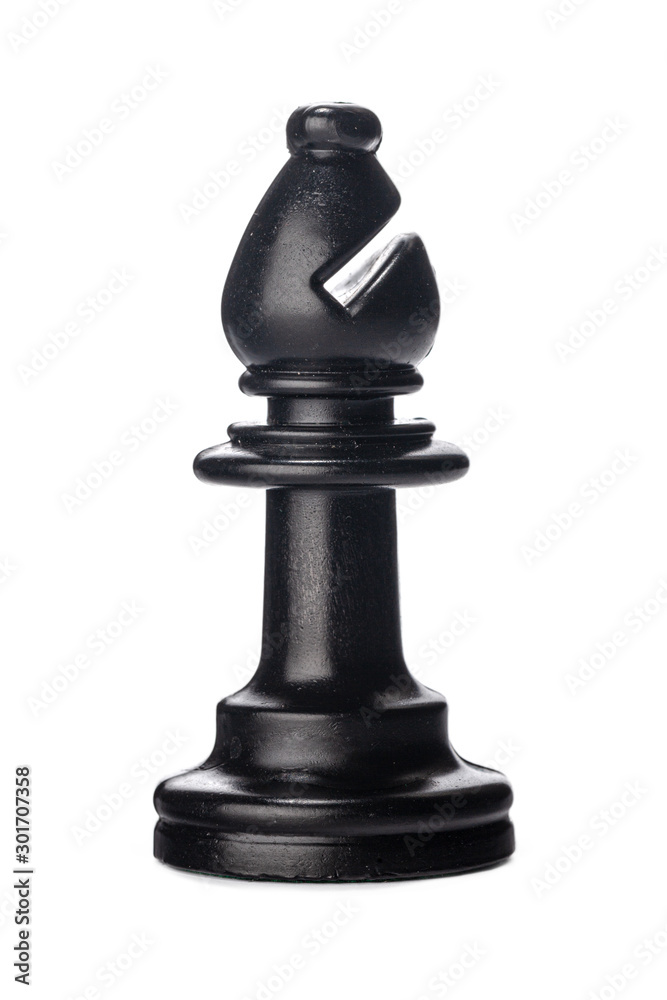 Black chess piece isolated on white background Black chess piece isolated on white background
