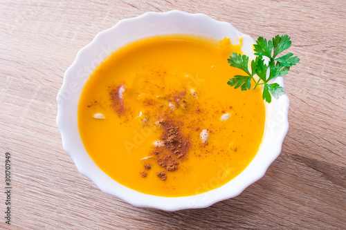 cream or natural pumpkin soup