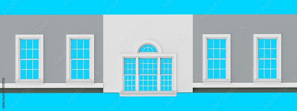 窓 窓ガラス 扉 Windows window glass Door 3D Rendering Image
