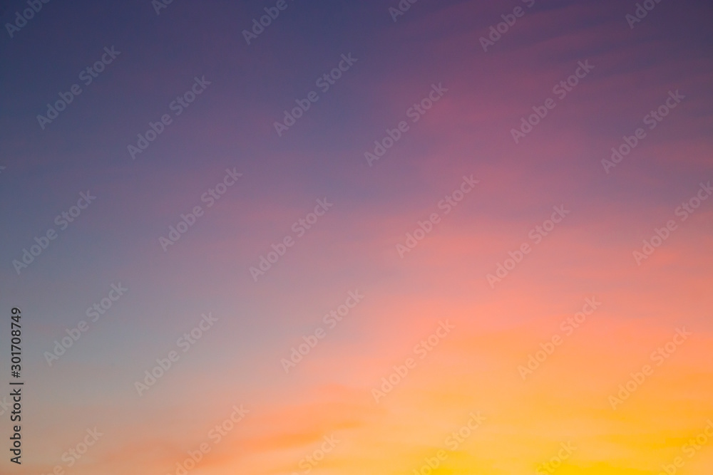 colorful sky at evening , twilight time