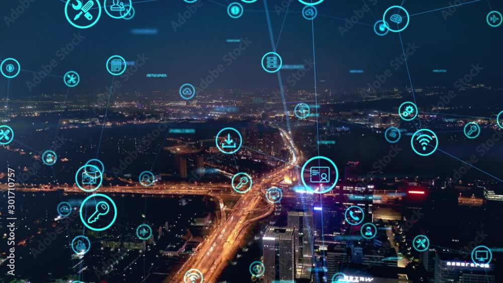 5G and AI technology, Global communication network concept