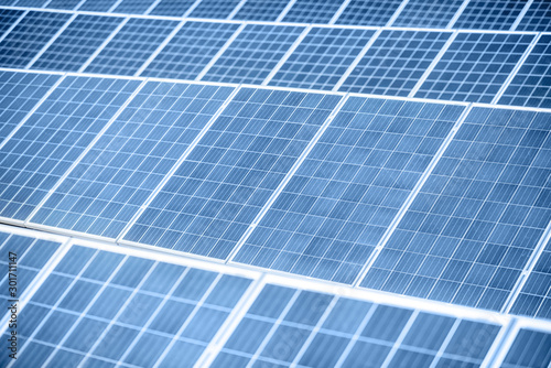 Close-up of solar panels