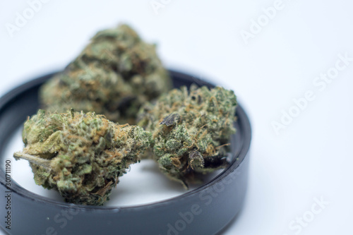 macro shot of marijauana nuggets