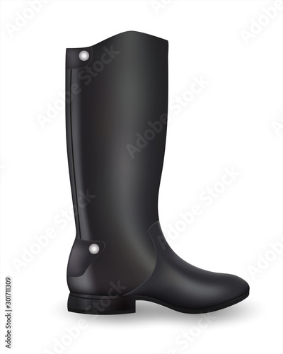 Rider style leather boots