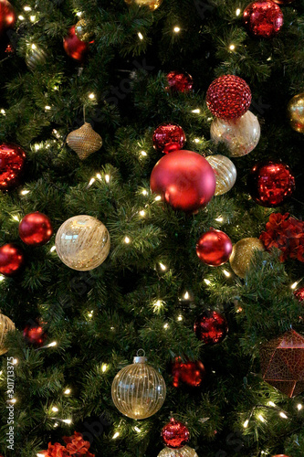 Christmas tree decoration as background material
