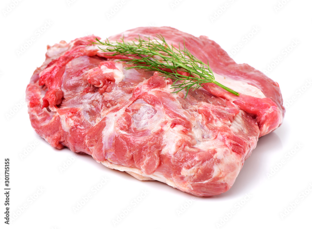 Raw lamb leg on white background Raw lamb leg on white background
