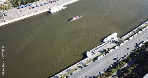 ships on the Moscow river in the summer