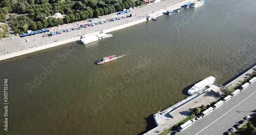  ships on the Moscow river in the summer