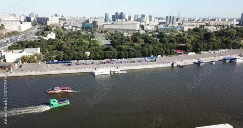  ships on the Moscow river in the summer