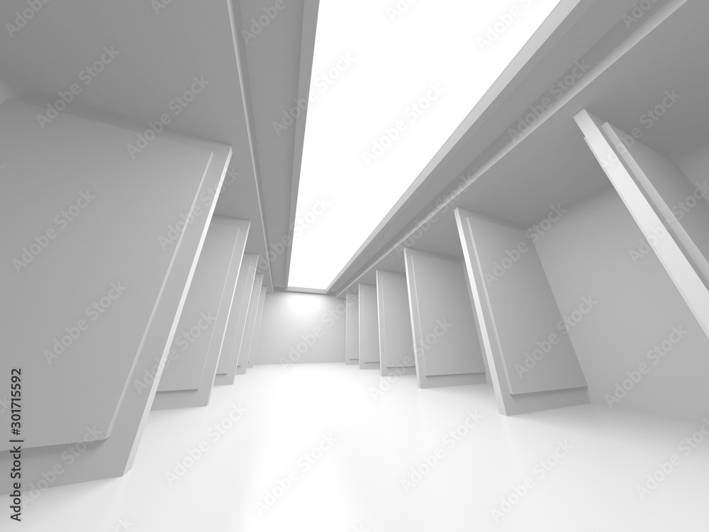 Obraz premium Futuristic White Architecture Design Background