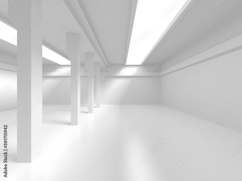 Futuristic White Architecture Design Background Futuristic White Architecture Design Background