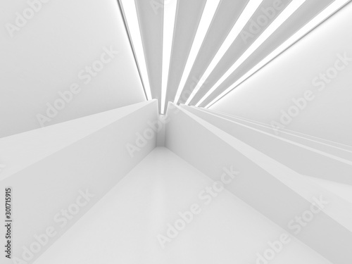 Futuristic White Architecture Design Background