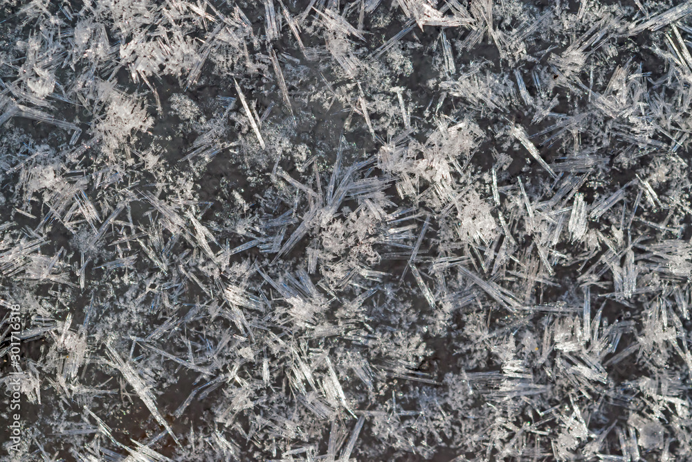 New year, Christmas holiday background, background of natural snowflakes, ice, copy space, flat lay New year, Christmas holiday background, background of natural snowflakes, ice, copy space, flat lay
