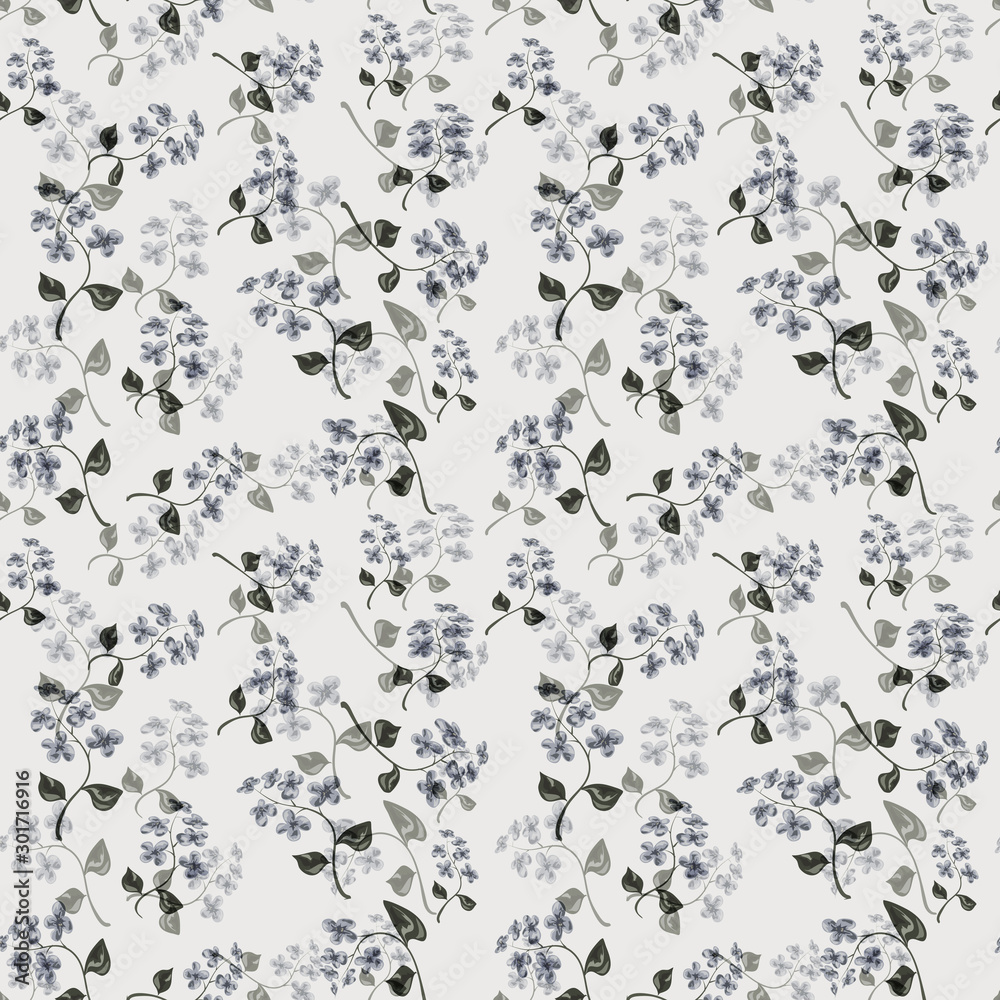 Floral seamless small flowers pattern