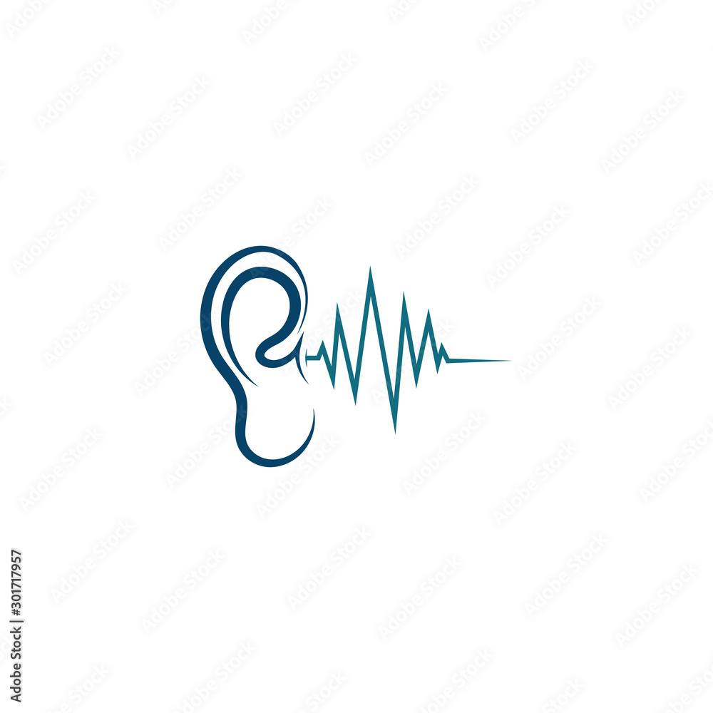 Obraz premium ear logo and symbols vector app icons