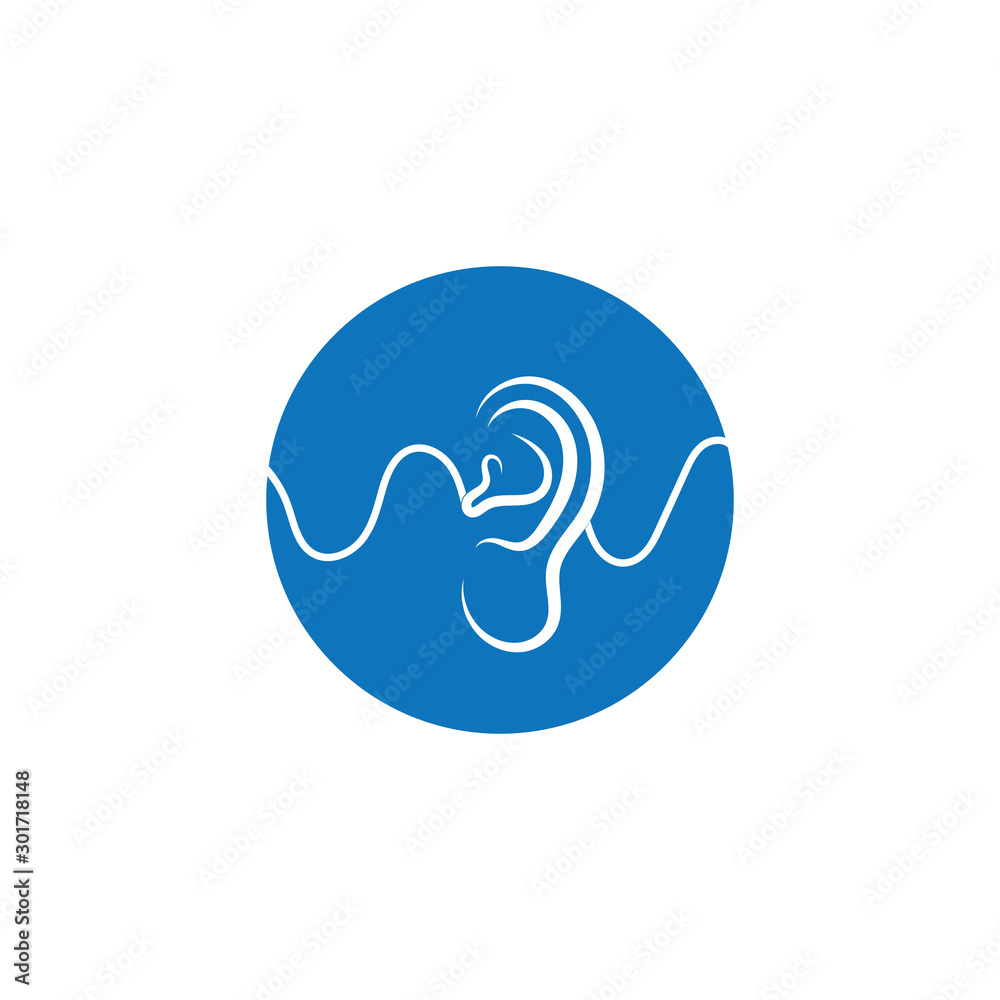ear logo and symbols vector app icons