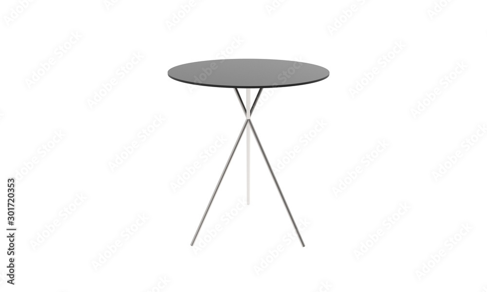 3d illustration of side table on a grey background 3d illustration of side table on a grey background