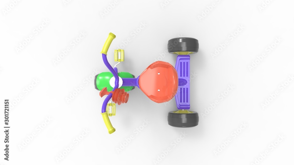 3d rendering of a childrens tricycle isolated in white background 3d rendering of a childrens tricycle isolated in white background