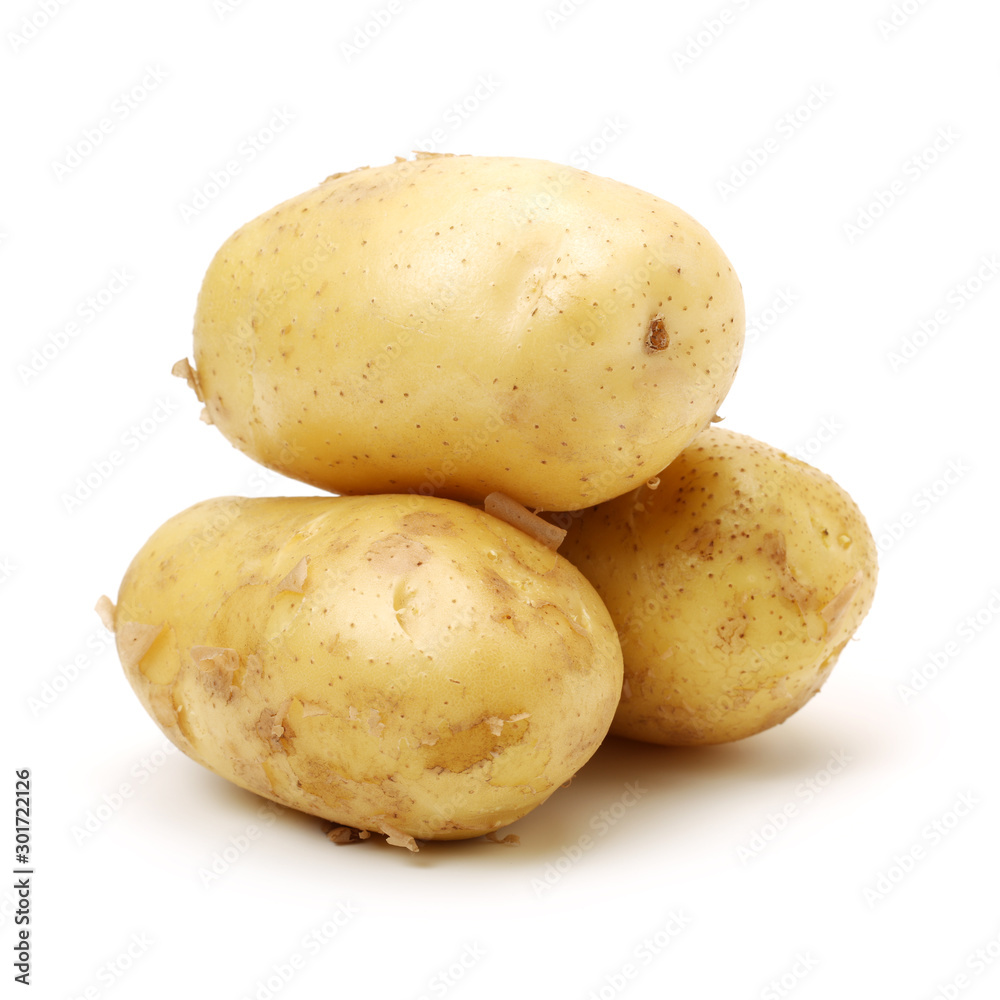 New potato isolated on white background New potato isolated on white background