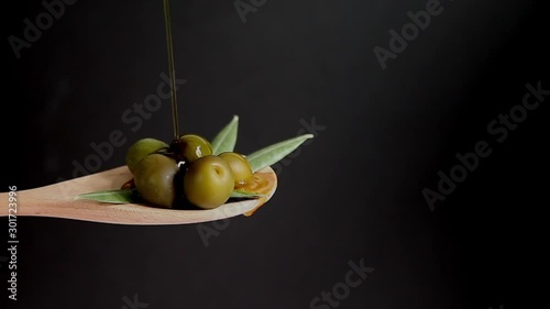 olive oil on black
