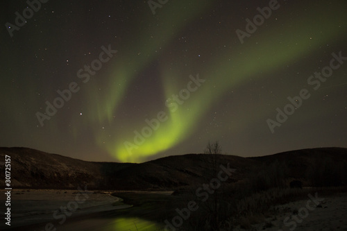 Polarlicht an der finnisch-norwegischen Grenze