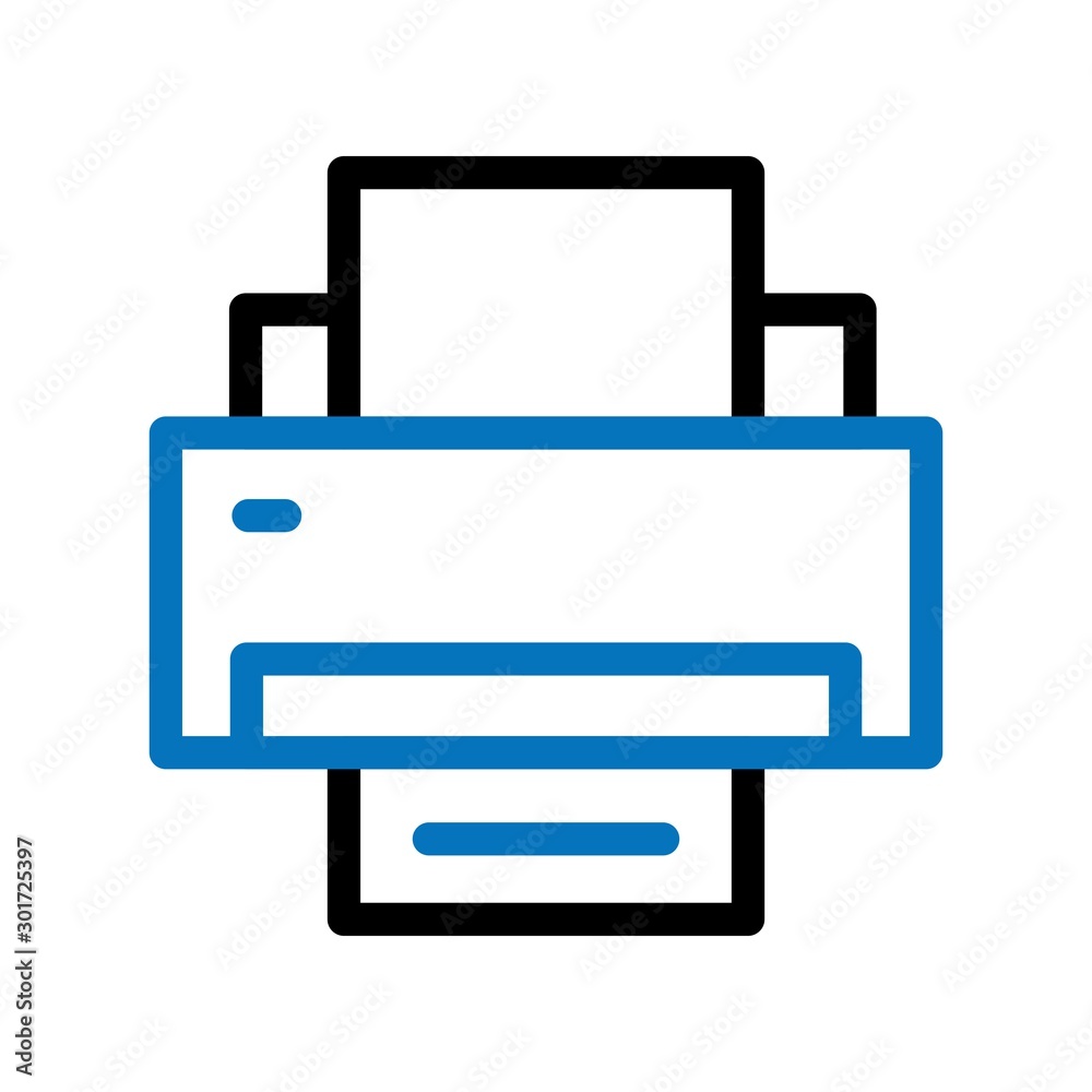 Printer Icon With White Background