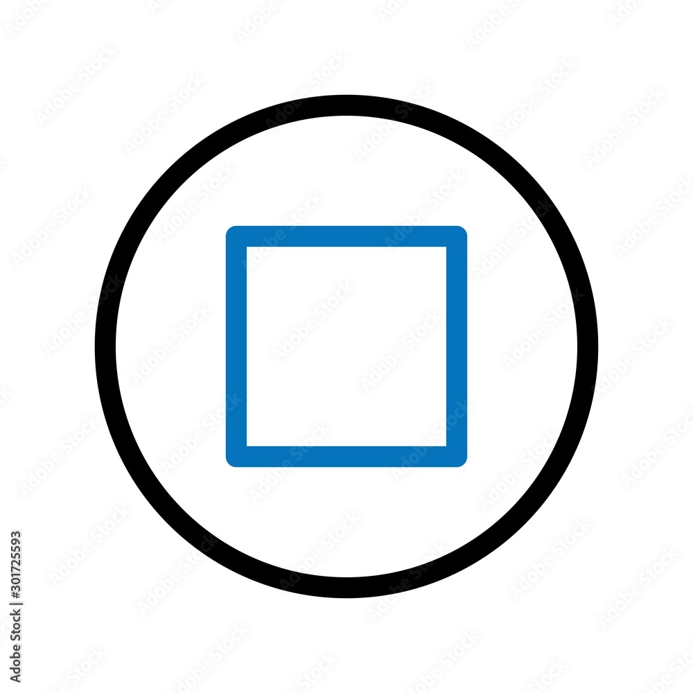 Stop Icon With White Background Stop Icon With White Background